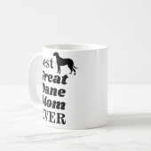 De beste geweldige Dane Mam ooit Tea en Koffiemok (Voorkant links)