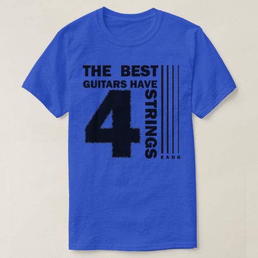 De beste gitaren hebben 4 koorden t-shirt (Design voorkant)