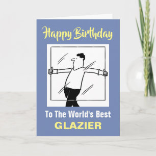 De beste glazenier ter wereld Happy Birthday Kaart