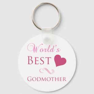De beste godmoeder ter wereld (hart) sleutelhanger