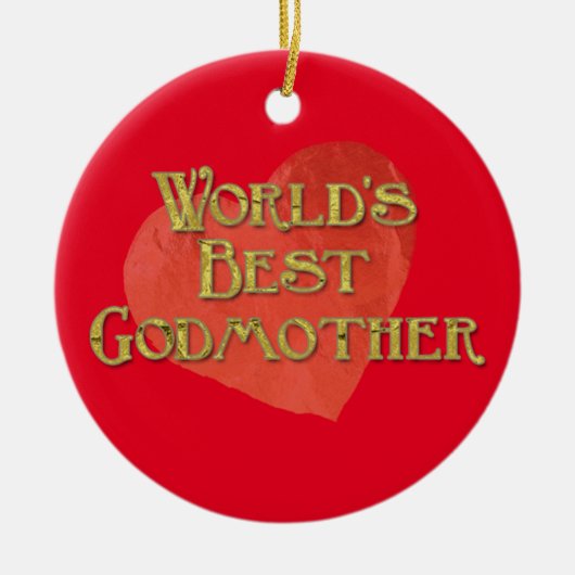 De beste godmoeder van de wereld keramisch ornament (Voorkant)