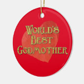De beste godmoeder van de wereld keramisch ornament (Links)
