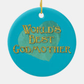 De beste godmoeder van de wereld keramisch ornament (Achterkant)