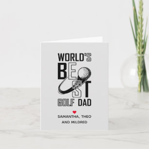 De beste Golfvader ter wereld   Witte pap Gifts Notitiekaartje