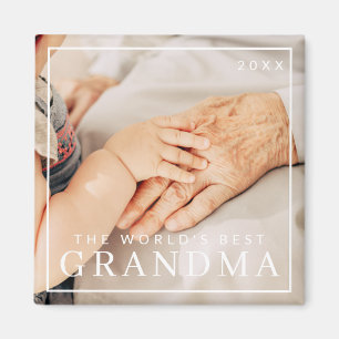 De beste Grandma Photo Holiday van de moderne Eenv Magneet