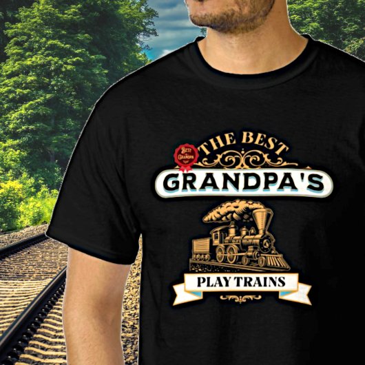 De beste Grandpas Play Trains Steam Engine T-shirt