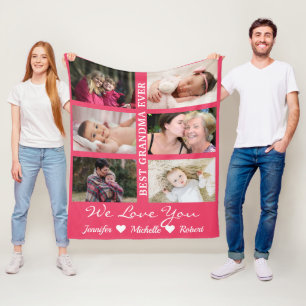 De beste grootmoeder ooit op maat gemaakte foto's fleece deken