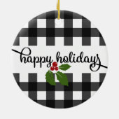 De beste grootouders ter wereld | Buffalo Plaid Ho Keramisch Ornament (Achterkant)