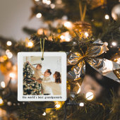 De beste grootouders ter wereld | Twee foto Keramisch Ornament