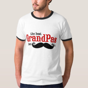 De beste grootpas heeft snor-T-shirt T-shirt