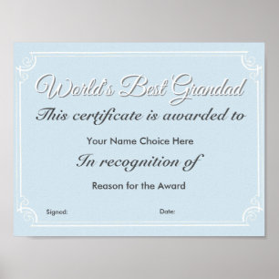 De beste grootvader ter wereld poster
