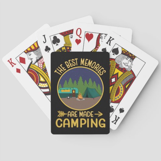 De beste herinneringen zijn gemaakt Camping Gift Pokerkaarten (Achterkant)