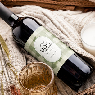 De beste hond grootouders in de wereld geruit wijn etiket