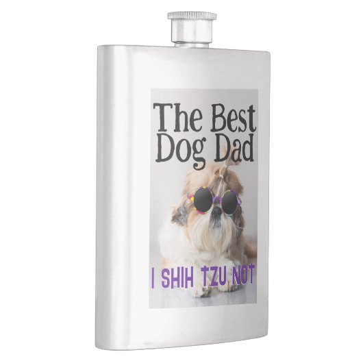 De beste hond pap Shih Tzu niet Vaders Dag Flacon (Rechts)