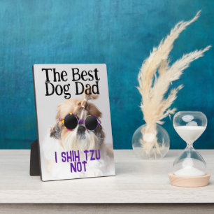 De beste hond pap Shih Tzu niet Vaders Dag Fotoplaat