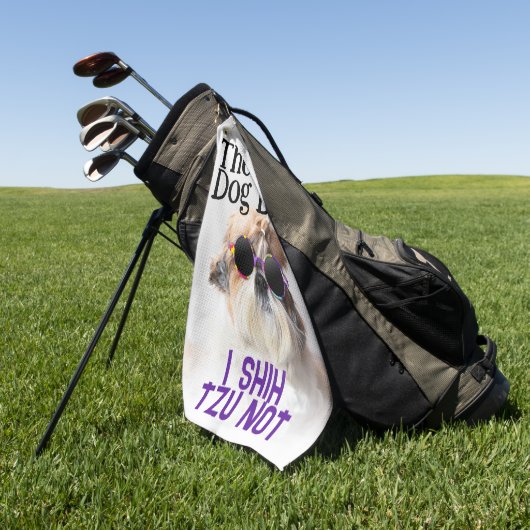 De beste hond pap Shih Tzu niet Vaders Dag Golfhanddoek (Groen)