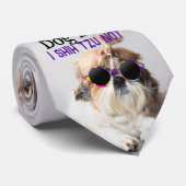 De beste hond pap Shih Tzu niet Vaders Dag Stropdas (Opgerold)