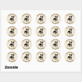 De beste honden worden gered - Boston Terrier Ronde Sticker (Vel)