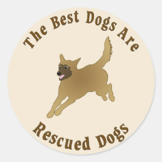 De beste honden worden gered - Mutts Ronde Sticker