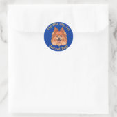 De beste honden worden gered (Pommerian) Ronde Sticker (Tas)