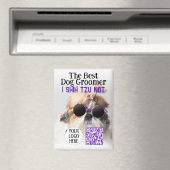 De beste hondenverzorger Shih Tzu Niet Logo QR-cod Magneet (Insitu (Vaatwasser))
