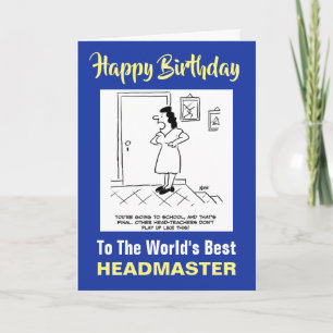 De beste hoofdmeester ter wereld - Happy Birthday Kaart