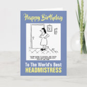 De beste hoofdvrouw ter wereld - Happy Birthday Kaart (Voorkant)