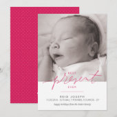 De beste Huidige ooit Aankondiging van de Geboorte (Voorkant / Achterkant)