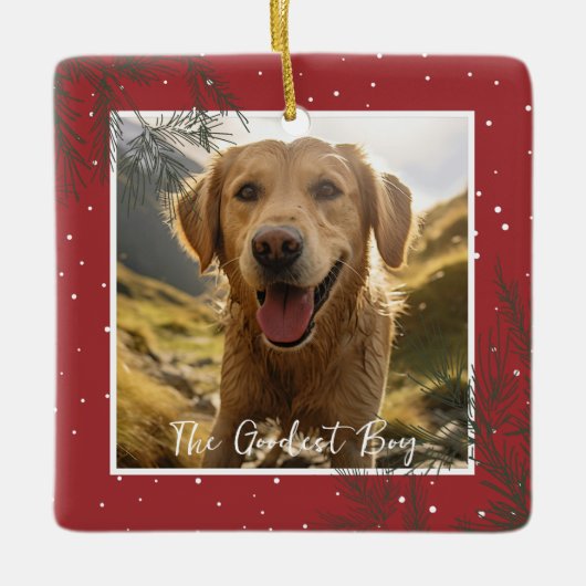 De Beste Jongen (Meisje) | Foto Huisdier Herdenkin Keramisch Ornament (Voorkant)