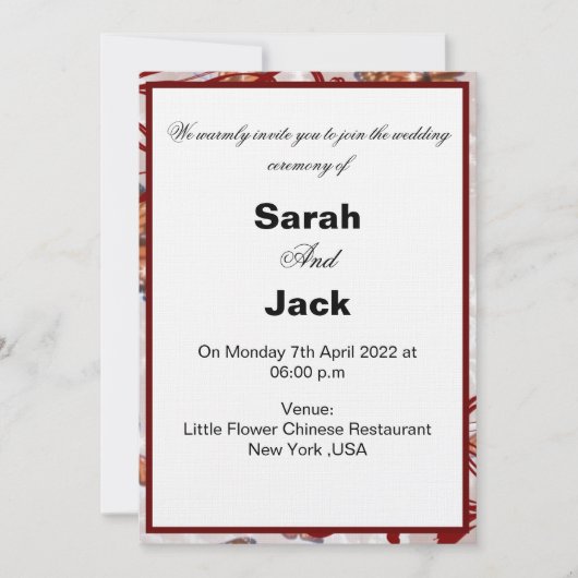 De beste kaart uitnodiging schattig en lief (Voorkant)