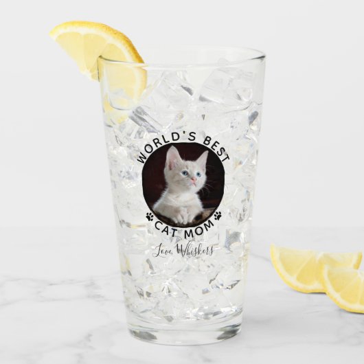 De beste kat-mam van de wereld schildert de Foto v Glas (Voorkant ijs)