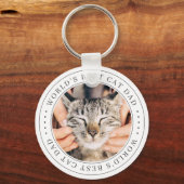 De beste kat-pap van de wereld is een simpele foto sleutelhanger (Voorkant)