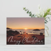 De beste kerstfoto van Merry Feestdagenkaart (Staand voorkant)