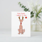 De Beste Kerstman van de windhond Feestdagenkaart (Staand voorkant)