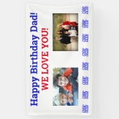 De beste Kinder foto van papa World Spandoek (Verticaal)