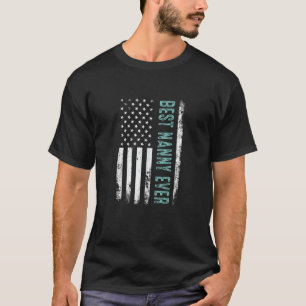 De beste kindermeisje ooit met Amerikaanse vlag vo T-shirt