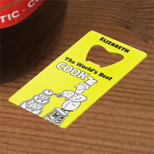De beste kook ter wereld kredietkaart flessenopener