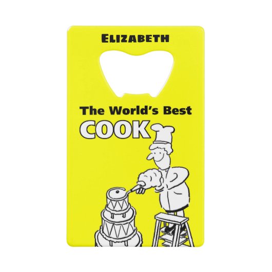 De beste kook ter wereld kredietkaart flessenopener (Voorkant)