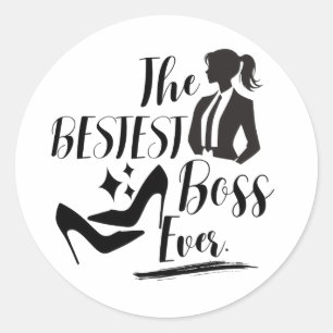 De beste Lady Boss Ronde Sticker