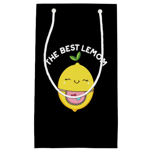 De beste Lemom Funny Lemon Pun Dark BG Klein Cadeauzakje (Voorkant)