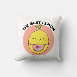 De beste Lemom Funny Lemon Pun Kussen