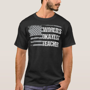 De beste leraar Amerikaanse vlaggen Mannen vrouwen T-shirt