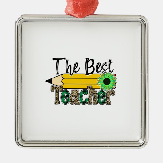 De beste leraar metalen ornament (Voorkant)