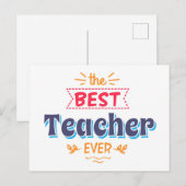 De beste leraar ooit briefkaart (Voorkant / Achterkant)