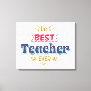 De beste leraar ooit canvas afdruk