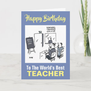 De beste leraar ter wereld - Happy Birthday Kaart