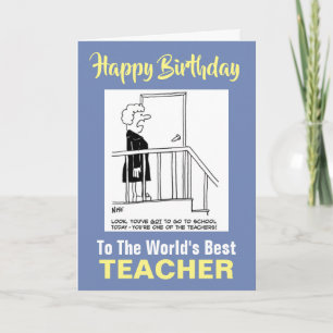 De beste leraar ter wereld - Happy Birthday Kaart