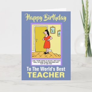 De beste leraar ter wereld - Happy Birthday Kaart