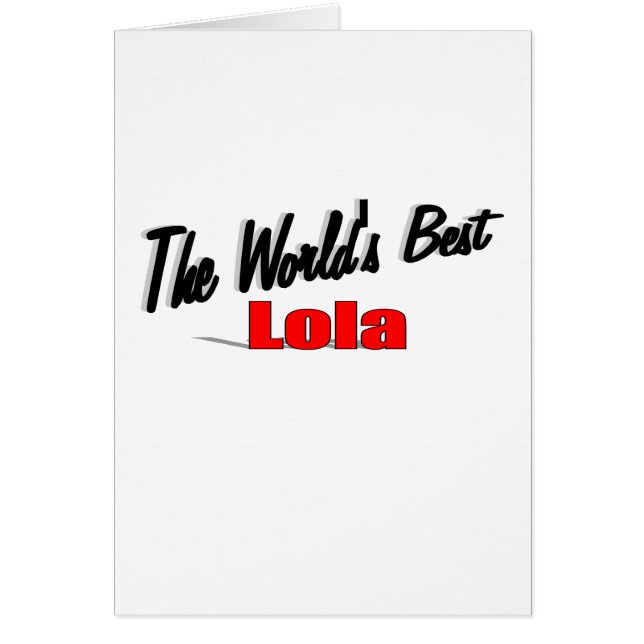 De beste Lola ter wereld (Voorkant)