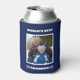 De beste maatfoto op maat van opa ter wereld blikjeskoeler